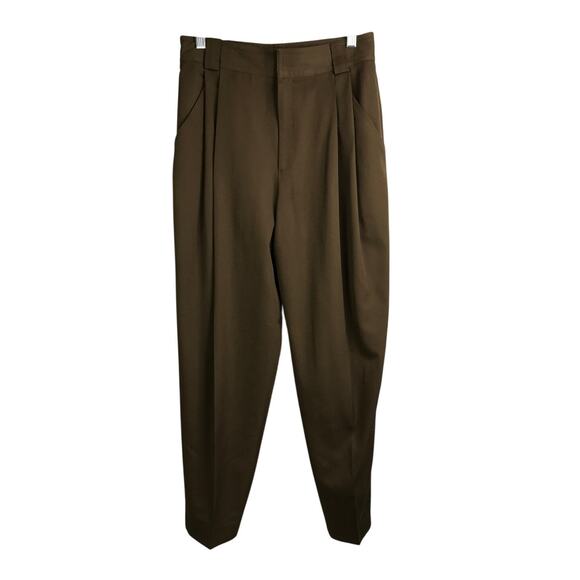 Ellen Tracy Trouser Womens Sz 10 Dark Brown 100% Wool Classic Vintage - Picture 1 of 8